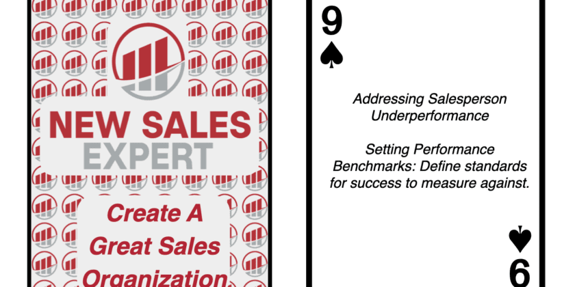 Nine of Spades: Addressing Salesperson Underperformance: Setting Performance Benchmarks: Define standards for success to measure against.